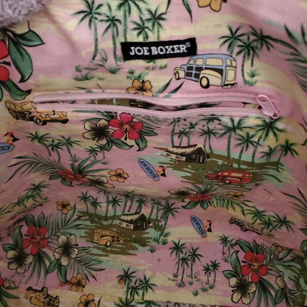 Joe Boxer Wicker Straw Beach Tote Bag Purse Shoulder Strap Palm Tree Rattan - Picture 3 of 8